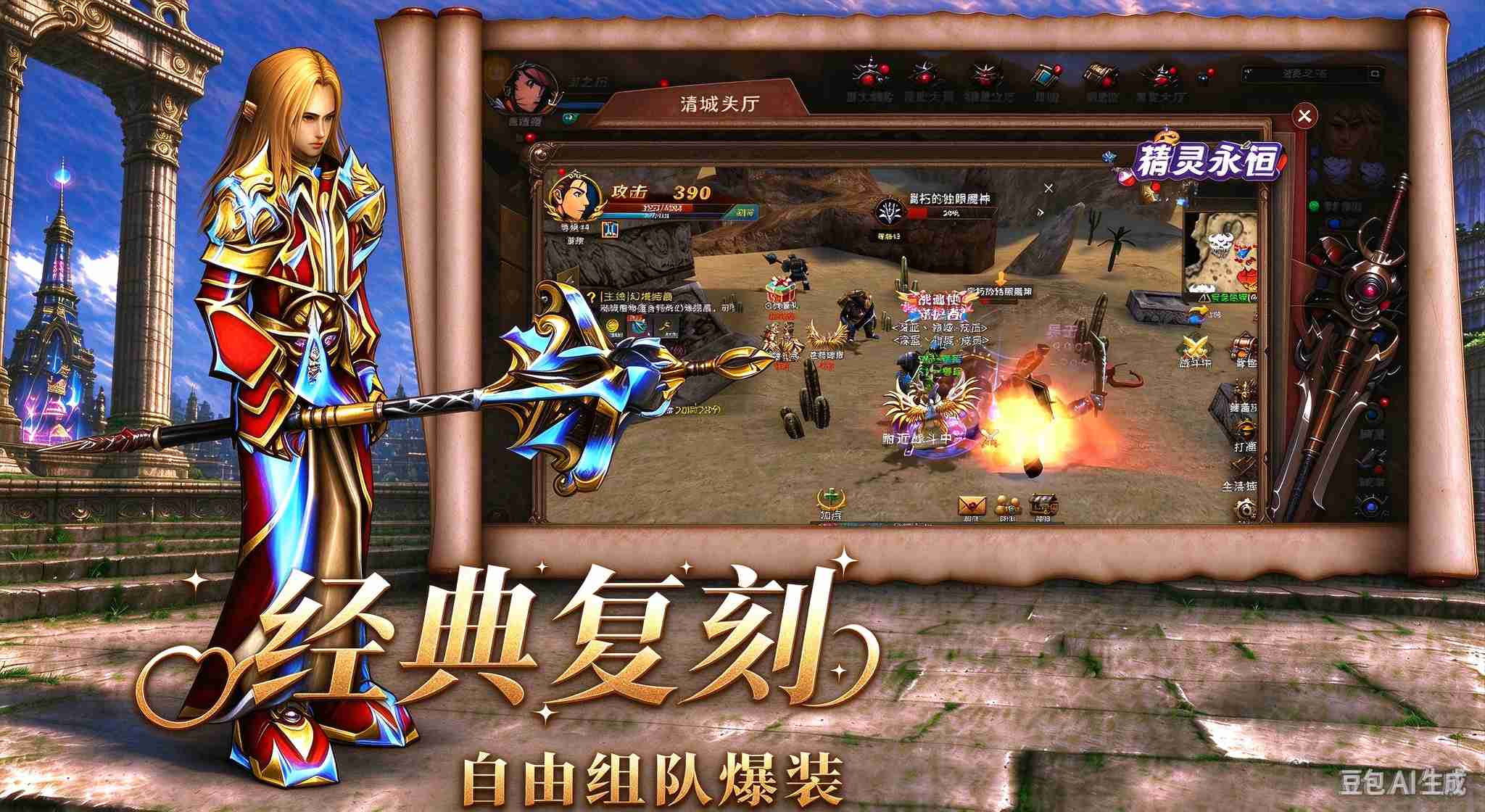 精灵永恒野外刷怪展示图